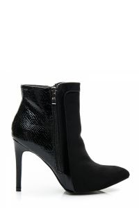 CZARNE BOTKI LUXURY BLACK HEELS Czarny