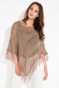 Poncho Model I117 Cappuccino