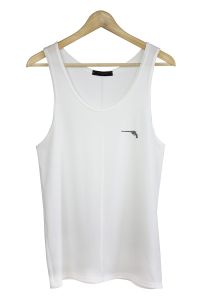 Koszulka Model Tanktop Przeszycia Śmietankowy