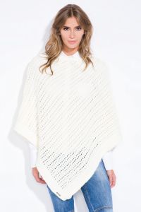 Poncho F322 Ecru