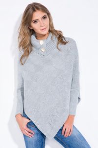 Poncho F321 Szary