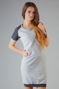 Sukienka Model Amanda 5 Light Grey/Dark Grey