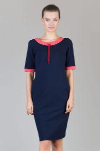 Sukienka Model Ramona 4 Navy/Coral