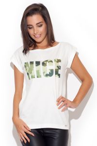 Tshirt Damski Model K221 White/Green